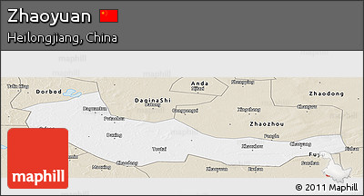 Classic Style Panoramic Map of Zhaoyuan