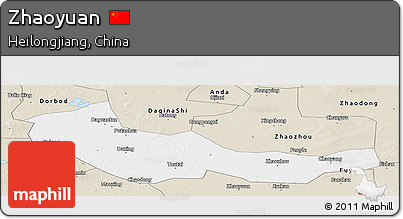 Classic Style Panoramic Map of Zhaoyuan