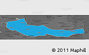Political Panoramic Map of Zhaoyuan, darken, desaturated