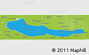 Political Panoramic Map of Zhaoyuan, physical outside