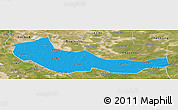 Political Panoramic Map of Zhaoyuan, satellite outside