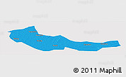 Political Panoramic Map of Zhaoyuan, single color outside