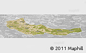 Satellite Panoramic Map of Zhaoyuan, lighten, desaturated