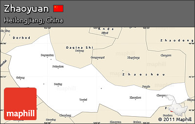 Classic Style Simple Map of Zhaoyuan