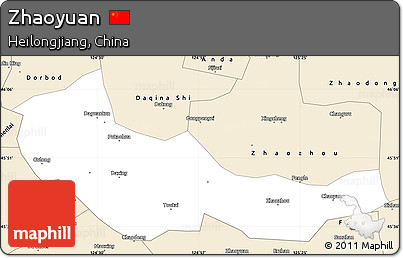 Classic Style Simple Map of Zhaoyuan