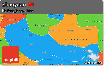 Political Simple Map of Zhaoyuan