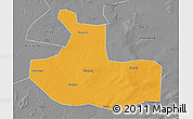 Political 3D Map of Zhaozhou, desaturated