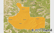 Political 3D Map of Zhaozhou, satellite outside