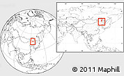 Blank Location Map of Zhaozhou, highlighted parent region, within the entire country