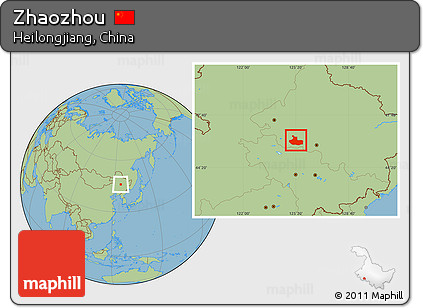 Savanna Style Location Map of Zhaozhou