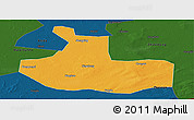 Political Panoramic Map of Zhaozhou, darken