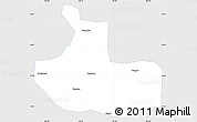 Silver Style Simple Map of Zhaozhou, single color outside