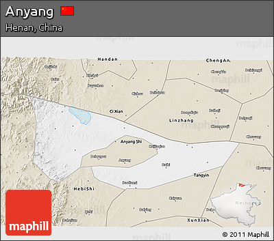 Classic Style 3D Map of Anyang