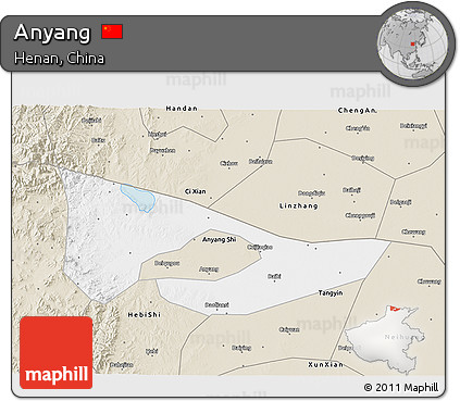 Classic Style 3D Map of Anyang