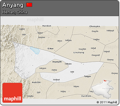 Classic Style 3D Map of Anyang