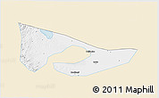 Classic Style 3D Map of Anyang, single color outside