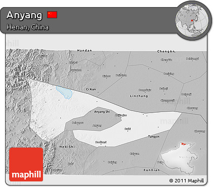 Gray 3D Map of Anyang
