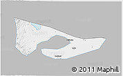 Gray 3D Map of Anyang, single color outside