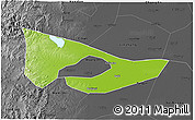 Physical 3D Map of Anyang, darken, desaturated