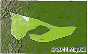 Physical 3D Map of Anyang, darken