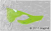 Physical 3D Map of Anyang, lighten, desaturated