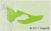 Physical 3D Map of Anyang, lighten