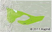 Physical 3D Map of Anyang, lighten, semi-desaturated