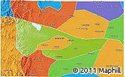 Physical 3D Map of Anyang, political outside