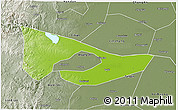 Physical 3D Map of Anyang, semi-desaturated