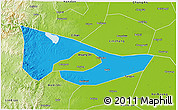 Political 3D Map of Anyang, physical outside