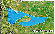 Political 3D Map of Anyang, satellite outside