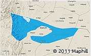 Political 3D Map of Anyang, shaded relief outside