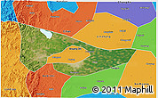 Satellite 3D Map of Anyang, political outside