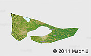 Satellite 3D Map of Anyang, single color outside