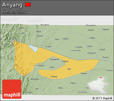 Savanna Style 3D Map of Anyang