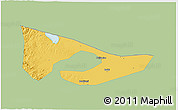 Savanna Style 3D Map of Anyang, single color outside