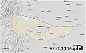 Shaded Relief 3D Map of Anyang, desaturated