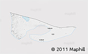 Silver Style 3D Map of Anyang, single color outside