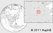 Blank Location Map of Anyang, highlighted country