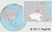 Gray Location Map of Anyang, highlighted parent region