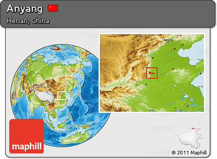 Physical Location Map of Anyang