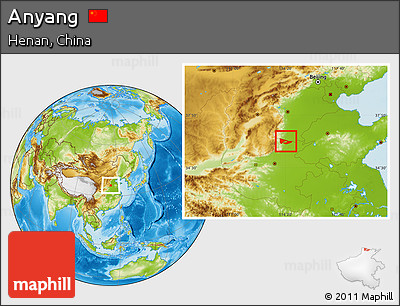 Physical Location Map of Anyang