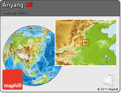 Physical Location Map of Anyang