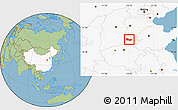 Savanna Style Location Map of Anyang, highlighted country