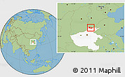 Savanna Style Location Map of Anyang, highlighted parent region