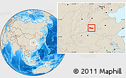 Shaded Relief Location Map of Anyang