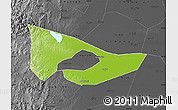 Physical Map of Anyang, darken, desaturated
