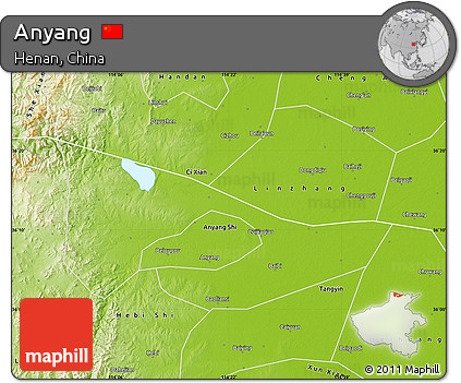 Physical Map of Anyang