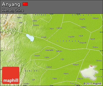 Physical Map of Anyang