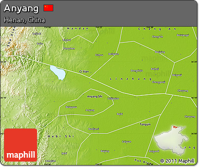 Physical Map of Anyang